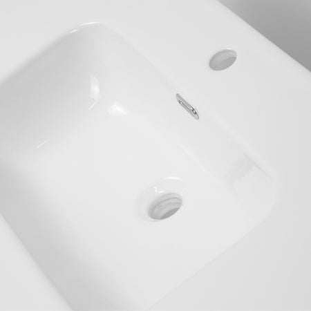 Lavabo ad Incasso in Ceramica Bianco Lucido per Mobili Bagno