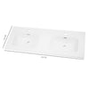 Lavabo ad Incasso in Ceramica Bianco Lucido per Mobili Bagno
