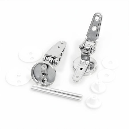 Cerniere Cromate per Sedile Copri WC con Kit di Fissaggio Ogomondo
