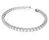 Swarovski Bracciale Matrix Tennis Taglio tondo, Bianco, Placcato rodio