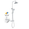 Colonna Doccia Attrezzata Slot Mix Tonda Ottone Cromato 2 Funzioni