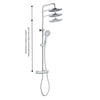 Colonna Doccia Attrezzata Slot Mix Tonda Ottone Cromato 2 Funzioni