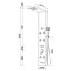 Colonna Doccia York Acciaio 4 Funzioni Display Controllo Temperatura 2 Finiture