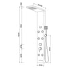 Colonna Doccia York Acciaio 4 Funzioni Display Controllo Temperatura 2 Finiture