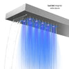 Colonna Doccia Shine Acciaio 4 Funzioni Luce LED Display Temperatura 2 Finiture