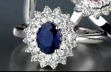 CRUSADO - ANELLO SANREMO CON ZAFFIRO E BRILLANTI