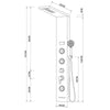 Colonna Doccia Shine Acciaio 4 Funzioni Luce LED Display Temperatura 2 Finiture