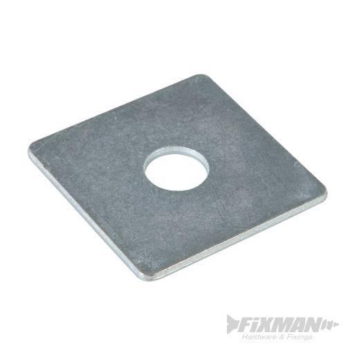 Rondella a piastra quadrata zincata 50 mm x M12 Fixman 10 p.zi Fixman