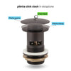 Miscelatore Monocomando Bidet Jazz Installazione Rapida Piletta Click Clack