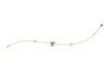 Nanãn Bracciale Cuori Rosa e Pietra Brillante