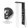 Colonna Pannello Doccia 4 Funzioni York-1 Black Display Controllo Temperatura