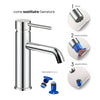 Coppia Miscelatori Monocomando Lavabo Bidet Bagno Serie Jazz QuickInstall