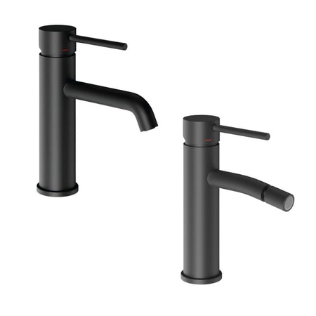 Coppia Miscelatori Monocomando Lavabo Bidet Bagno Serie Jazz QuickInstall