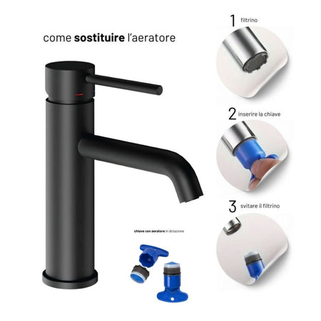 Coppia Miscelatori Monocomando Lavabo Bidet Bagno Serie Jazz QuickInstall