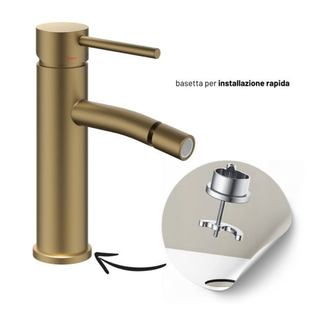 Coppia Miscelatori Monocomando Lavabo Bidet Bagno Serie Jazz QuickInstall