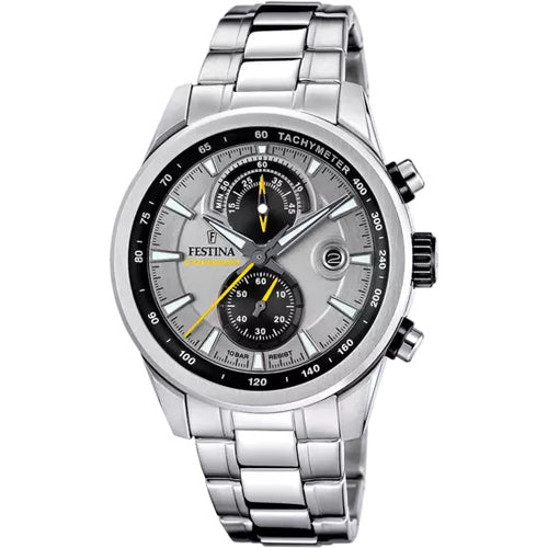 FESTINA  -   OROLOGIO TIMELESS CHRONOGRAPH GRIGIO CINGHIA ACCIAIO INOSSIDABILE 316L, UOMO