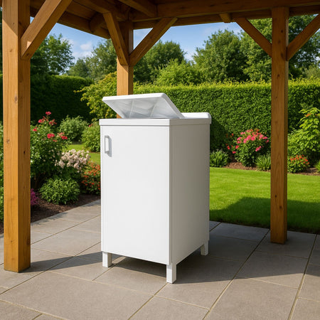 Mobile Lavanderia Bianco Lavabo Resina 45x50x85 Asse Lavaggio cm Anta Singola