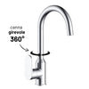 Miscelatore Monocomando Lavello Cucina Canna Orientabile Sofia Installazione Rapida