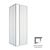Box Doccia Angolo Soffietto Bianco Carmen AC Altezza cm 185 PVC e Maniglia