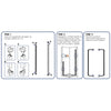 Box Doccia Angolo Soffietto Bianco Carmen AC Altezza cm 185 PVC e Maniglia