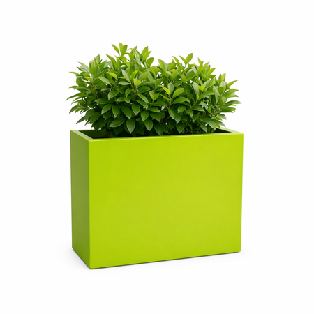 Vaso Cromia Flowerpot rettangolare decorazione tinta unita in resina "Made in Italy"