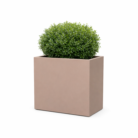 Vaso Cromia Flowerpot rettangolare decorazione tinta unita in resina "Made in Italy"