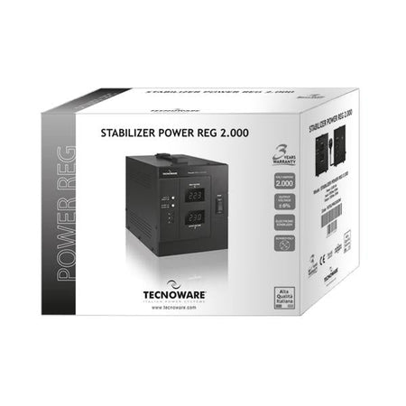 TECNOWARE STABILIZER POWER REG 2000VA (FSTELPRE2000M) - STABILIZZATORE ELETTRONICO 1.600W