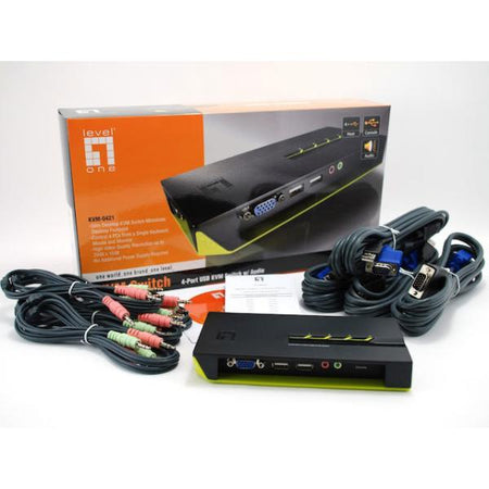 SWITCH/KVM 4-PORT USB CON AUDIO