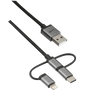 Cavo USB 2.0 3 in 1 - connettori micro-USB, USB-C e Lightning - per ricarica e collegamento pc - 1 Metro