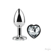 Plug Anale A Forma Di Cuore Zaffiro Bianco Taglia M