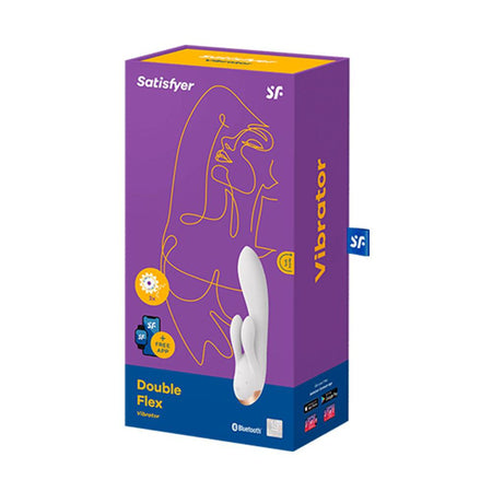 SATISFYER DOUBLE FLEX VIBRATORE FEMMINILE RABBIT IN SILICONE CON APP SMARTPHONE