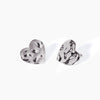 KIDULT - Orecchini cuore effetto martellato STYLE 03