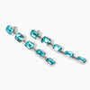 KIDULT - Orecchini pendenti con cristalli azzurri STYLE 01