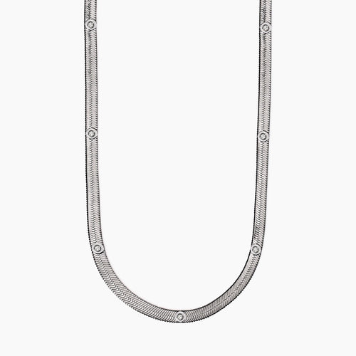Kidult - Collana Girocollo con cristalli bianchi STYLE 04