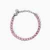 Kidult - Bracciale tennis con cristalli rosa  STYLE 12