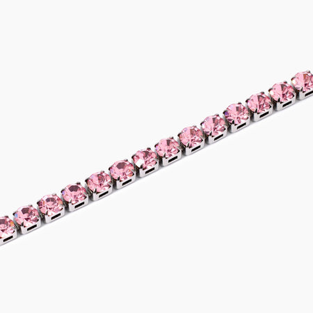 Kidult - Bracciale tennis con cristalli rosa  STYLE 12