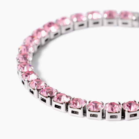 Kidult - Bracciale tennis con cristalli rosa  STYLE 12