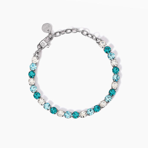 Kidult - Bracciale tennis con cristalli bianchi e blu  STYLE 12