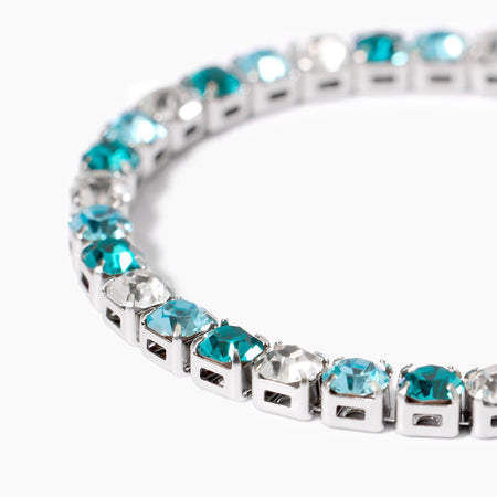 Kidult - Bracciale tennis con cristalli bianchi e blu  STYLE 12