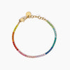 Kidult - Bracciale tennis dorato multicolor  STYLE 11