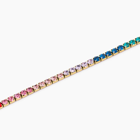 Kidult - Bracciale tennis dorato multicolor  STYLE 11