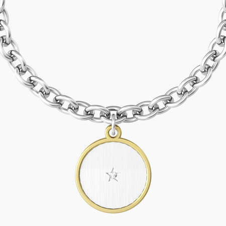 Kidult - Bracciale con catena e ciondolo con frase motivazionale Fai della tua vita un capolavoro