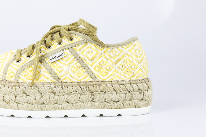 VICTORIA Scarpa Bassa Donna Etnico Platform Giallo da donna