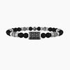 Kidult -  Bracciale uomo buona fortuna con charm e agata nera Buona fortuna