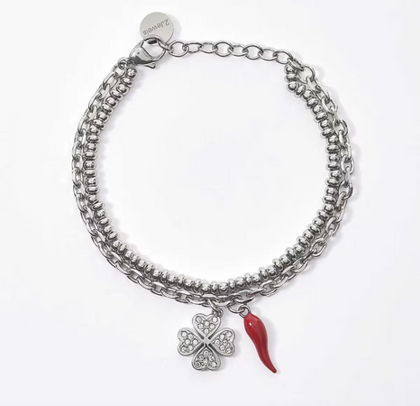 2Jewels -  Bracciale in acciaio 316L smalto cristalli