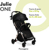 Lionelo - Julie One Passeggino Leggero 22kg Black/Gold