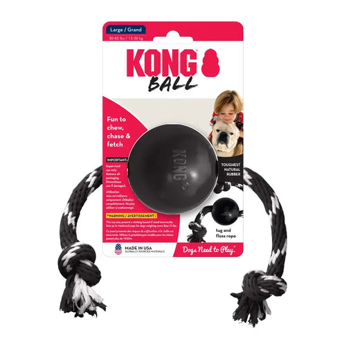 Kong Extreme Ball con Corda Gioco Interattivo per Cani
