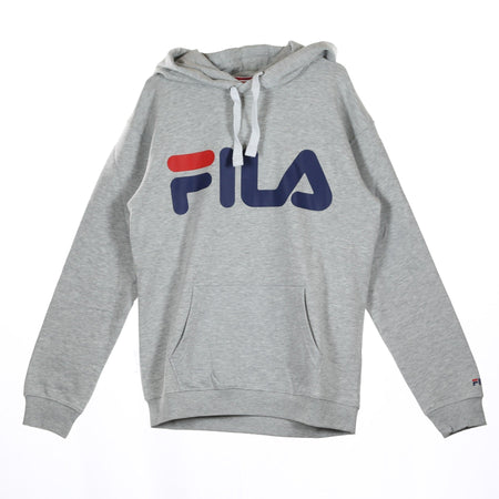 FILA Felpa Cappuccio Uomo Classic Logo Hoody Light Grey Melange da uomo