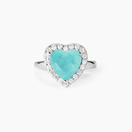 Mabina -   Anello in argento con glass azzurro NON SARÀ UN'AVVENTURA