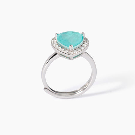 Mabina -   Anello in argento con glass azzurro NON SARÀ UN'AVVENTURA